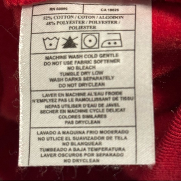 Men's Buffalo Bills Red Pullover Embroidered Hoodie Hoody Sweatshirt Size Large - Picture 11 of 11